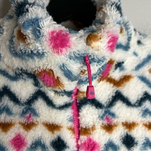 Eddie Bauer Aztec Print 1/4 Zip Sherpa Pullover Size L - Picture 5 of 10